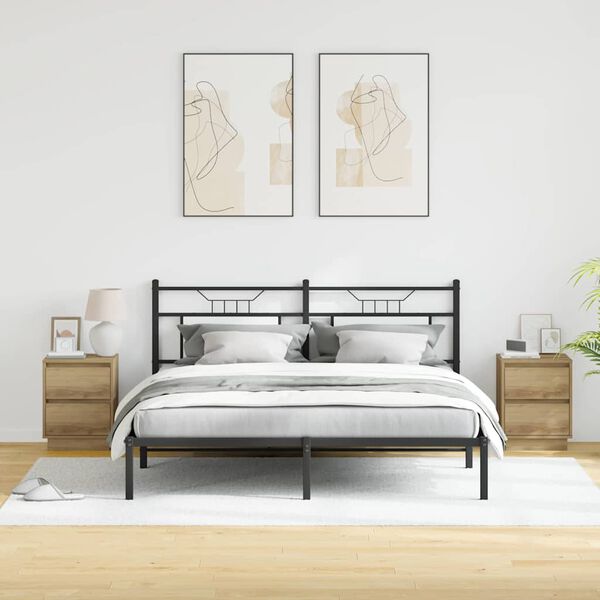 vidaXL Nakts skapītis 2 pcs Artisānā ozols 39 x 34,5 x 50 cm