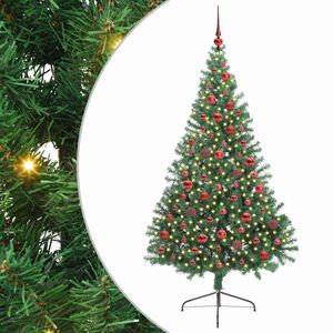 vidaXL Mākslīgais LED Ziemassvētku eglīte su 300 LED Zaļa 180 cm PVC