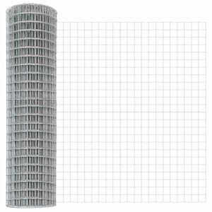 vidaXL Eiropas žogs Sudraba 1.4 x 10 m Karstās cinkotā dzelzs