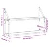 vidaXL 2-līmeņu sienas plaukts, ozola, 80x21x51 cm, inženierijas koks
