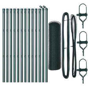 vidaXL Žoga āķis Zaļa 25 x 0,5 m (13 mm sieta) Tērauds