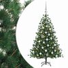 vidaXL Mākslīgā Ziemassvētku egle ar bumbiņu 150 cm 150 LED