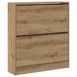 vidaXL Apavu skapis 80 x 21 x 87,5 cm Inženierijas koks Dūmaka ozols