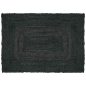 vidaXL Lauka paklājs Tum&scaron;i pelēka 140 x 200 cm Džuta