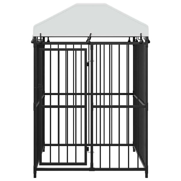 vidaXL suņu voljērs ar jumtu, 120x120x150 cm