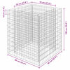 vidaXL gabions, augstā puķu kaste, cinkots tērauds, 90x90x100 cm