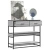 vidaXL konsoles galdiņš, pelēka koka, 90x35x80 cm, inženierijas koks
