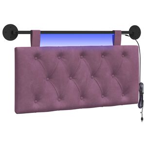 vidaXL Piekaramais gultas galvgalis Violeta Samts