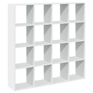 vidaXL grāmatu plaukts, balts, 137,5x29x137,5 cm, inženierijas koks