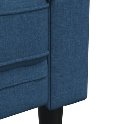 vidaXL trīsvietīgs Chesterfield dīvāns, zils audums
