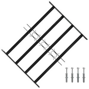 vidaXL Logu dro&scaron;ības režģis 75.5 x 60 cm Cinkots tērauds