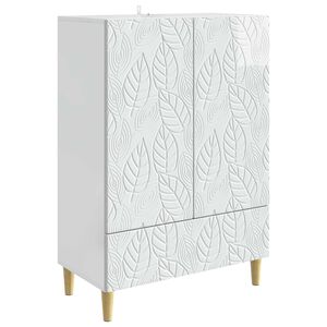 vidaXL Puse Spīdīgi balts 66 x 34,5 x 95 cm Inženierijas koks