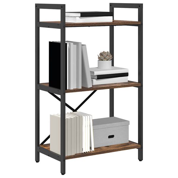 vidaXL Grāmatu plaukts Dūmaka ozols 56 x 34 x 96 cm Inženierijas koks