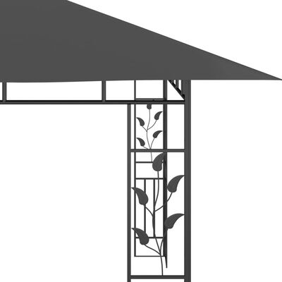 vidaXL dārza nojume ar moskītu tīklu, 4x3x2,73 m, 180 g/m², pelēka