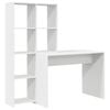 vidaXL Galds ar plauktu Balts 138,5 x 55 x 143 cm Inženierijas koks