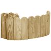 vidaXL dārza apmales, 3 gab., 120 cm, impregnēts priedes koks