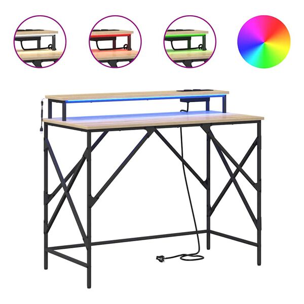 vidaXL Galds Sonoma ozols 100 x 50 x 86,5 cm Inženierijas koks