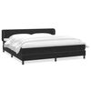 vidaXL Box Spring Gulta ar matračiem Melns 180x210 cm samts