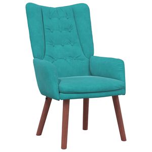 vidaXL atpūtas krēsls Tirkīzzila 63 x 67 x 94 cm Samts