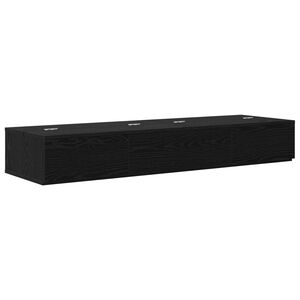 vidaXL Studijas galds Melns ozols 110 x 40 x 19,5 cm Inženierijas koks