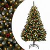 vidaXL Mākslīgā Saliekamā Ziemassvētku Egle 180 cm 300 LED Silti balts