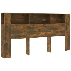 vidaXL gultas galvgalis ar plauktu, ozolkoka krāsa, 200x18,5x104,5 cm