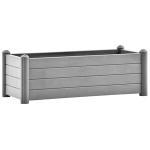 vidaXL augstā puķu kaste, akmens pelēka, 100x43x35 cm, PP