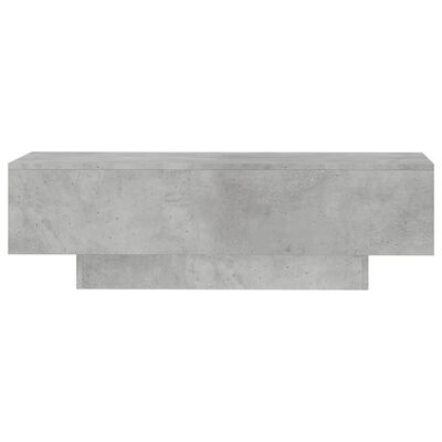 vidaXL kafijas galdiņš, betona pelēks, 100x49,5x31 cm