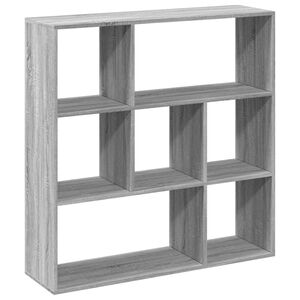 vidaXL telpas sadalītājs grāmatu plaukts pelēka koka 102x29x103,5 cm