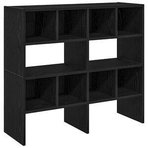 vidaXL apavu plaukti 2 gab sakraujami melnais ozols 89,5x30x40 cm
