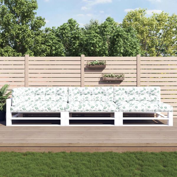 vidaXL pale&scaron;u matrači, 7 gab., audums ar lapu apdruku