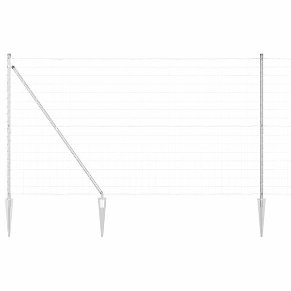 vidaXL Žogs ar stabu Sudraba 1,5 x 10 m Tērauds
