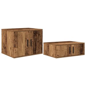 vidaXL Skapītis 2 gab. Vecs koks 127 x 41 x 40 cm Inženierijas koks
