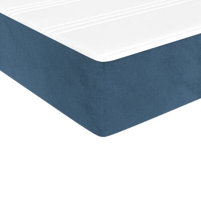 vidaXL kabatu atsperu matracis, tumši zils, 80x200x20 cm, samts