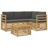 vidaXL Āra dīvānu komplekts 5 pcs Balta un antracīta 59 x 59 x 37 cm