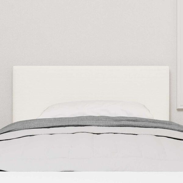 vidaXL Galvgalis ar galvas klāju Krēmkrāsa 100 cm Mākslīgā āda