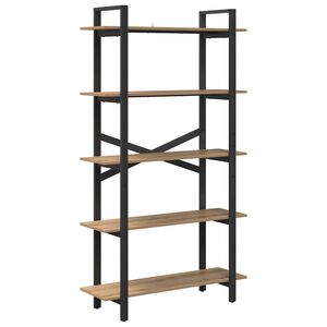 vidaXL Grāmatu plaukts 5 līmeņi 100 x 33,5 x 178 cm Inženierijas koks