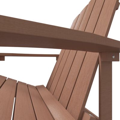 vidaXL dārza krēsls, HDPE, brūns