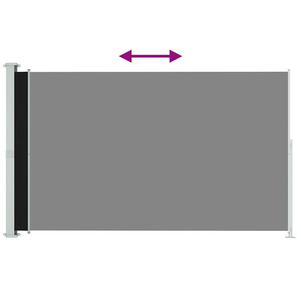 vidaXL izvelkama sānu markīze, melna, 180x300 cm