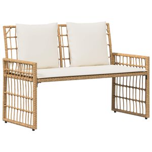 vidaXL Āra sols 2 -Seater 116 x 55 x 82 cm Tērauds un poli ratan