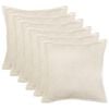 vidaXL Spilvenu pārvalks 6 pcs HOUTEN Krēmkrāsa 30 x 30 cm Boucl&eacute;