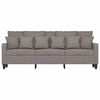 vidaXL trīsvietīgs dīvāns, pelēkbrūns audums, 180 cm