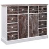 vidaXL kumode ar 10 atvilktnēm, 113x30x79 cm, koks, brūna
