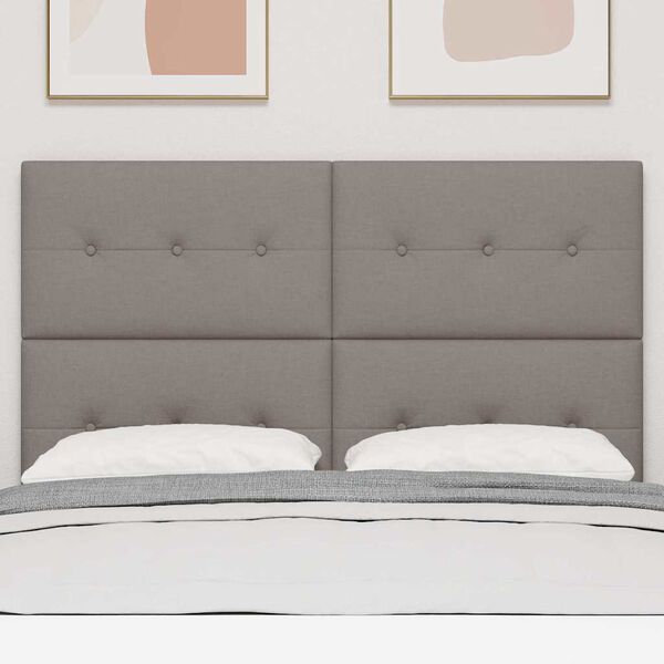 vidaXL Galvgalis ar galvas klāju Pelēkbrūna 144 cm Mākslīgā āda