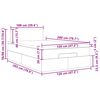 vidaXL Osmaņu gultas rāmis ar matrača pelēkbrūns 120x200cm audums