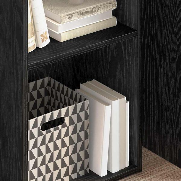 vidaXL Grāmatu plaukts Melns ozolkoks 40 x 30 x 77 cm