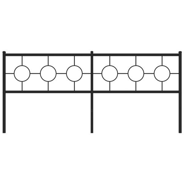 vidaXL gultas galvgalis, metāls, melns, 193 cm