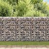 vidaXL gabions ar vāku, cinkots tērauds, 300x30x100 cm