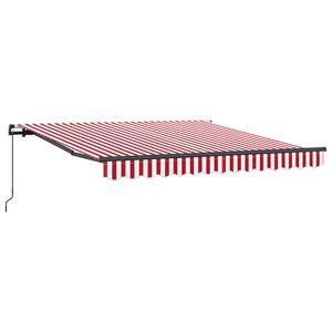 vidaXL Izvelkams jumtiņ&scaron; Sarkana un balta 300 x 250 cm