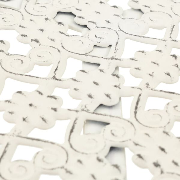 vidaXL bistro galds, vintāžas stils, apaļš, metāls, balts, 40x70 cm